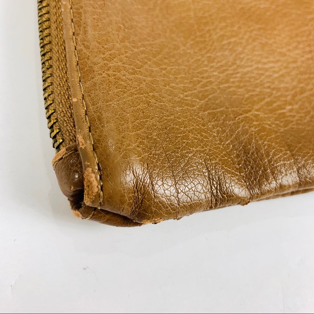 Clutch Wristlet Faux Leather Brown - Picture 7 of 8